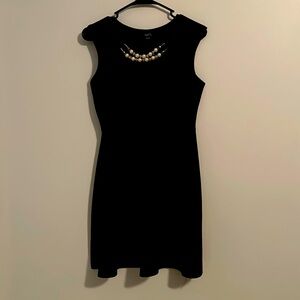 Black peplum style simple dress